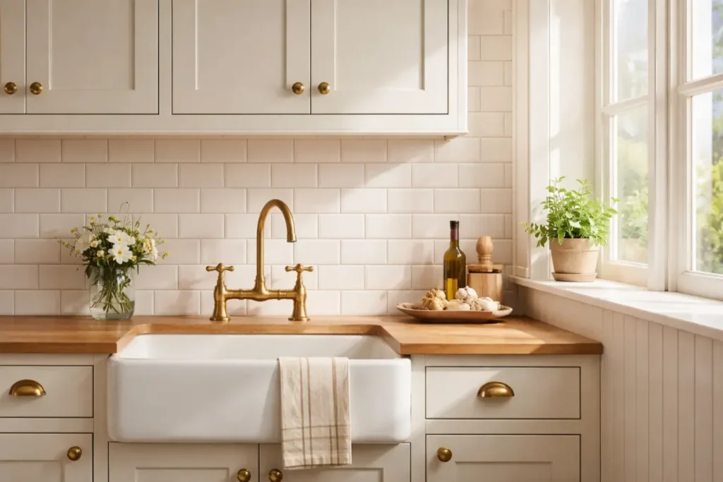 Country Kitchen Backsplash
Classic White Subway Tile