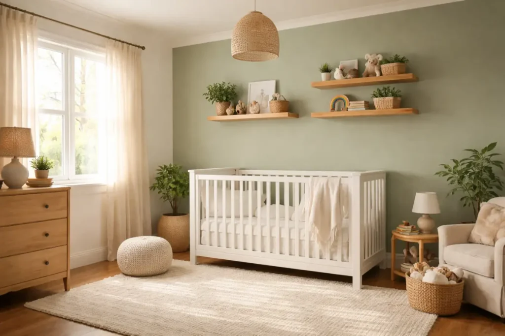 Nursery Decor Ideas
Soft Sage Green Walls