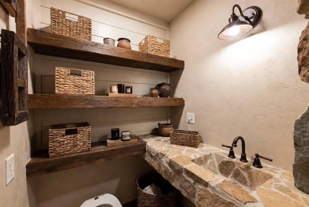 1. Cozy Rustic Small Bathroom Vibes Creative Small Bathroom Ideas