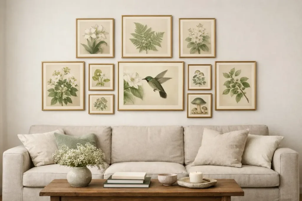 Spring Living Room Ideas
Add Botanical Artwork and Prints