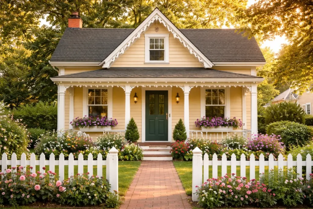 Exterior Color Schemes
Soft Yellow with White Trim