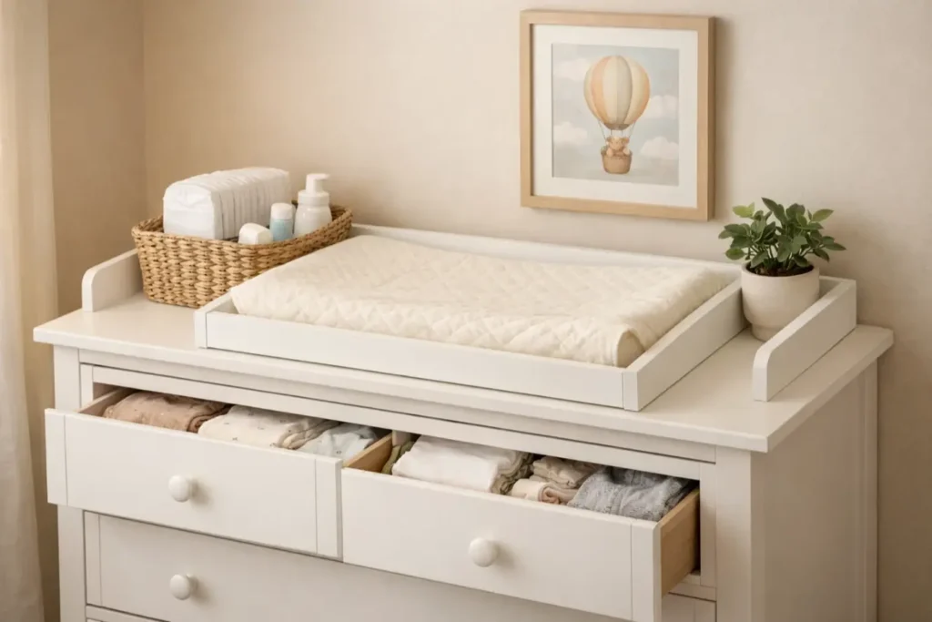 Nursery Decor Ideas
Dresser That Doubles as a Changing Table
