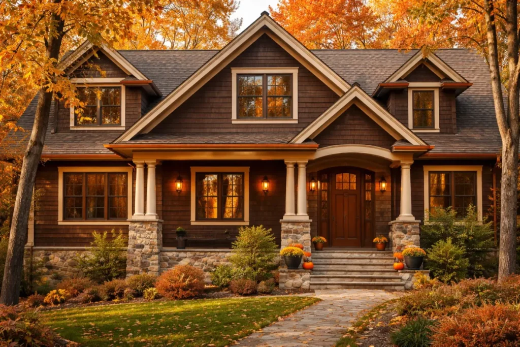 Exterior Color Schemes
Dark Brown with Copper Accents