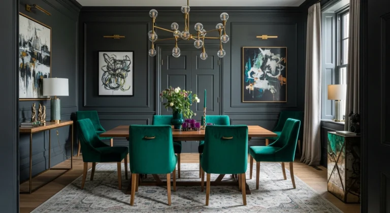 15 Moody Dining Room Ideas for an Elegant and Eclectic Vibe