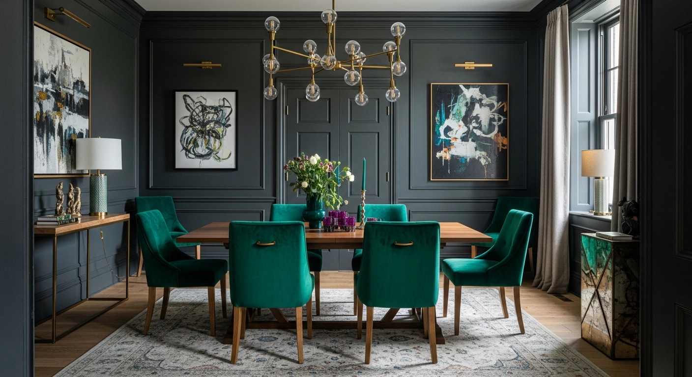 15 Moody Dining Room Ideas for an Elegant and Eclectic Vibe
