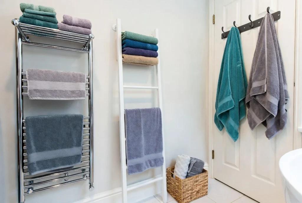 16. Tidy Towel Racks Creative Small Bathroom Ideas