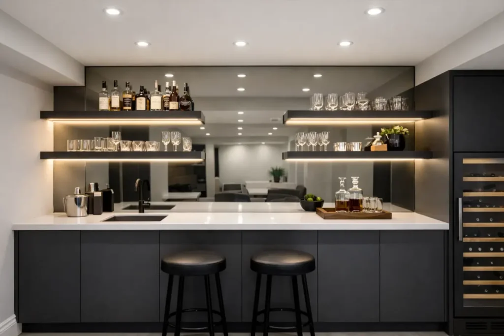 Basement Bar Ideas
The Sleek Modern Bar