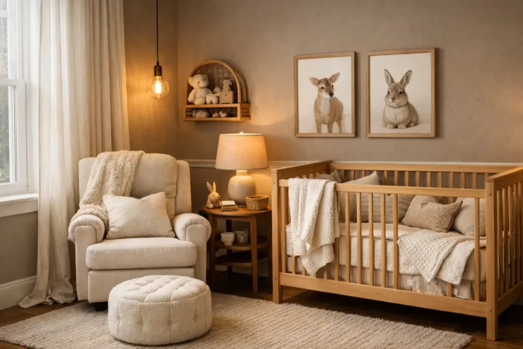 Nursery Decor Ideas
Warm Taupe and Cream Tones