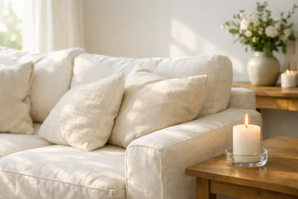 Spring Living Room Ideas
Refresh with Spring-Scented Candles and Fresh Linen