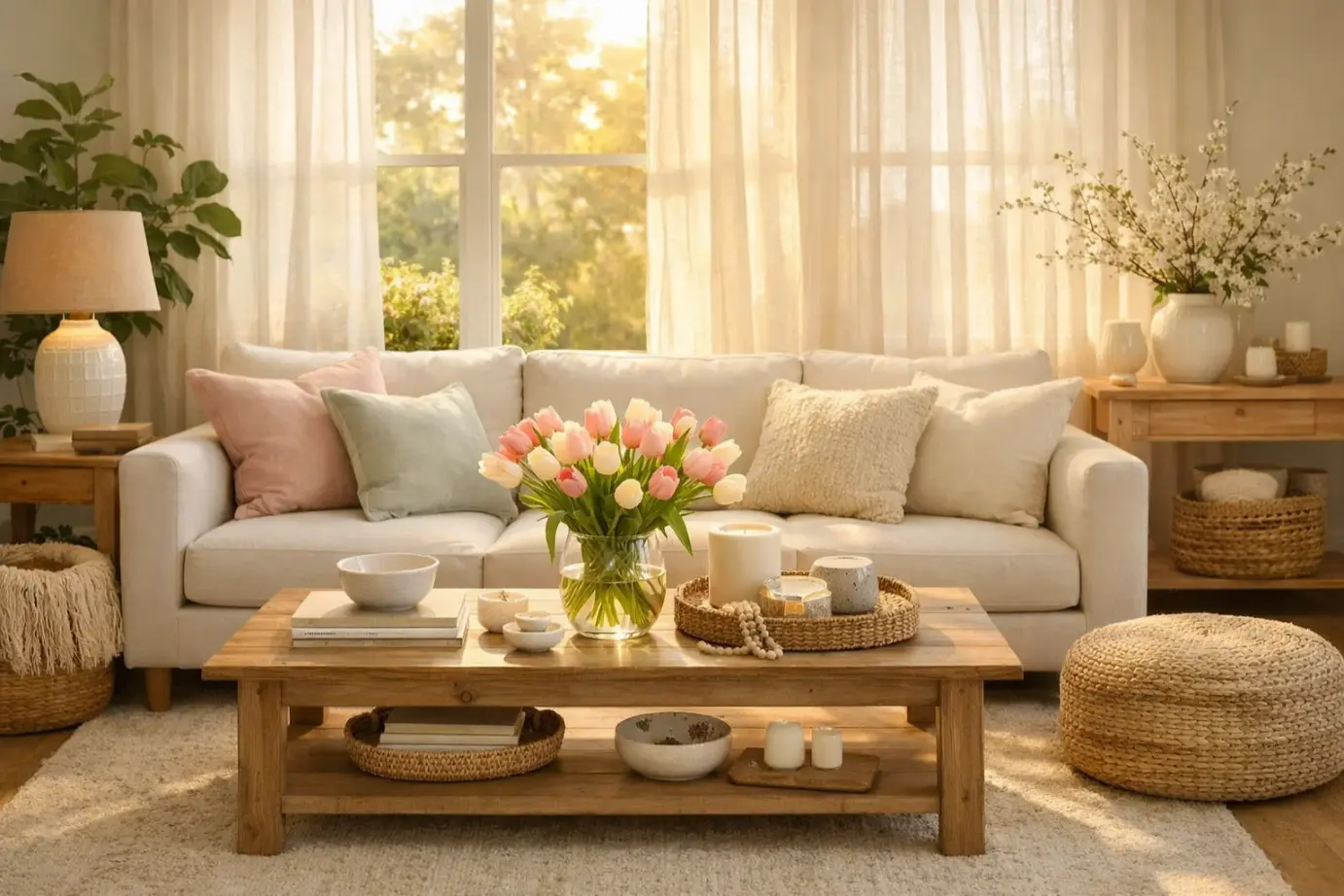 23 Fresh Spring Living Room Ideas to Brighten Your Home