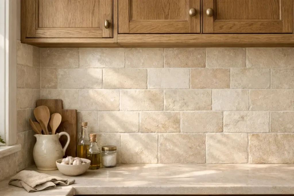 Country Kitchen Backsplash
Limestone Tile