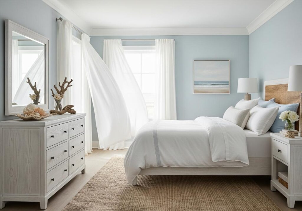 21. Coastal Classy Bedroom with Soft Neutrals Classy Bedroom Ideas