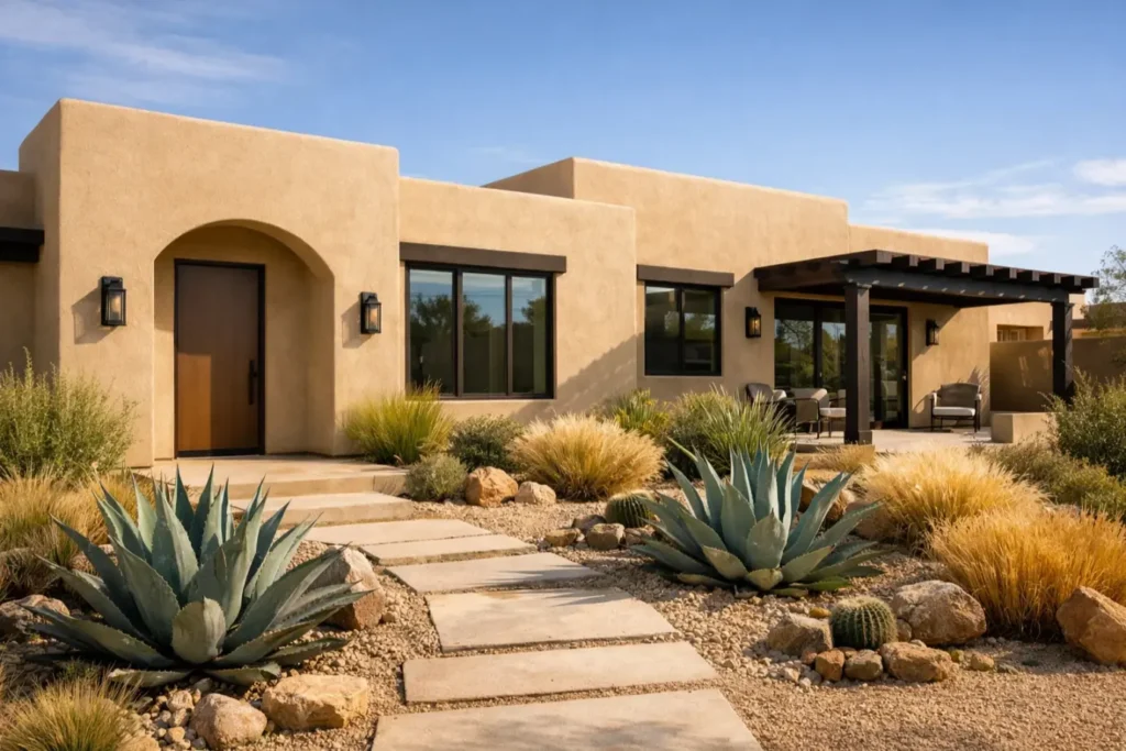 Exterior Color Schemes
Warm Sand with Dark Bronze Trim