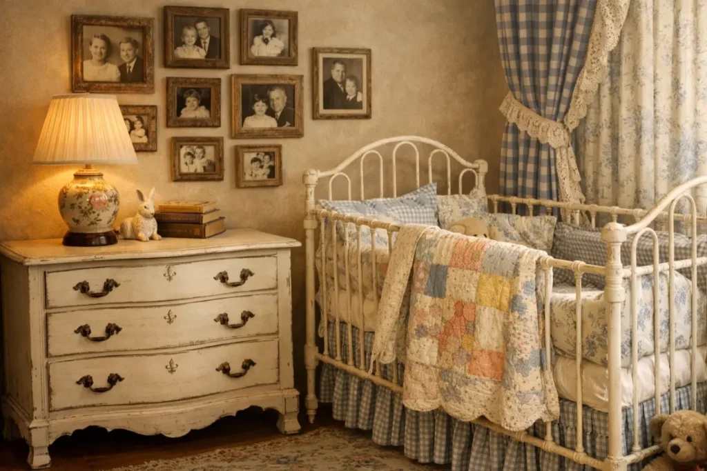 Nursery Decor Ideas
Vintage and Grandmillennial Theme