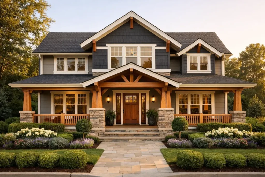 Exterior Color Schemes
Two-Tone Neutral with Contrasting Gable