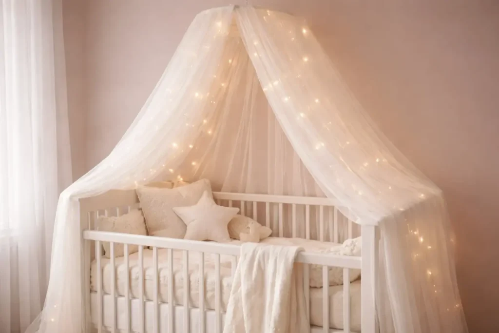 Nursery Decor Ideas
A Canopy or Tent Over the Crib
