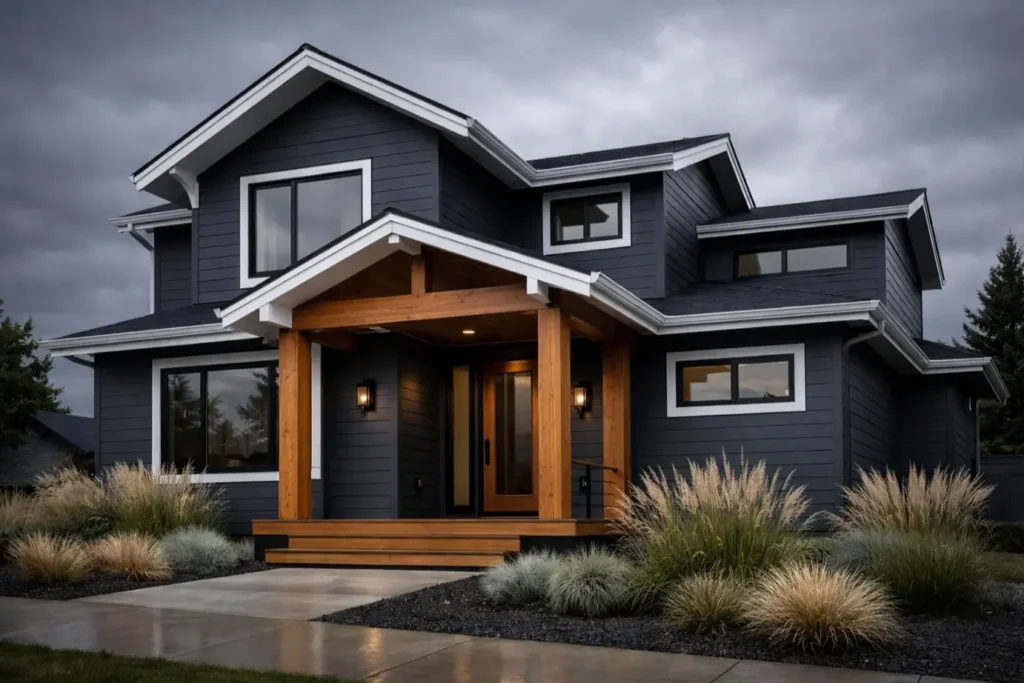 Exterior Color Schemes
Charcoal Gray with White Accents