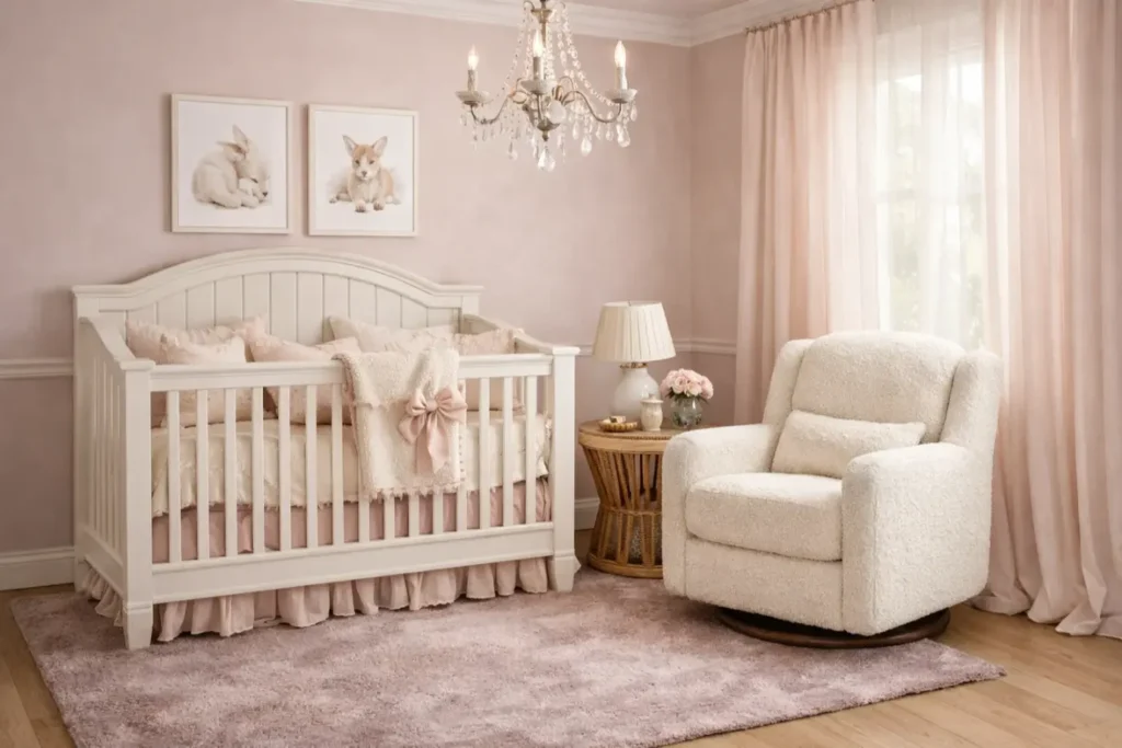 Nursery Decor Ideas
Soft Blush and Dusty Rose