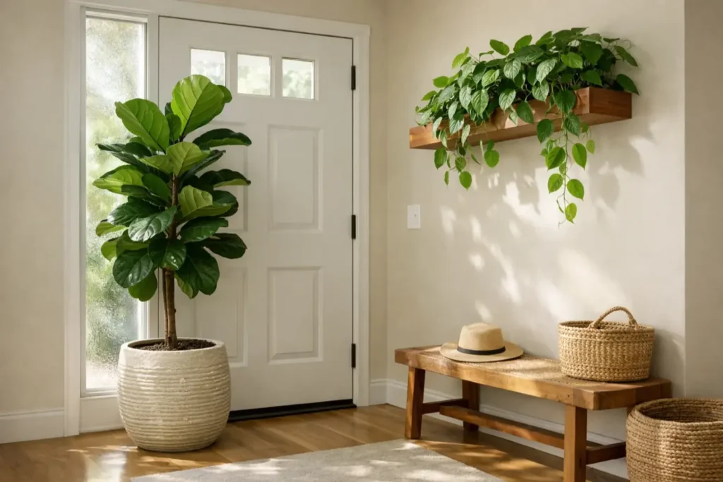 Home Entrance Decor Ideas
Bring in Indoor Plants and Greenery