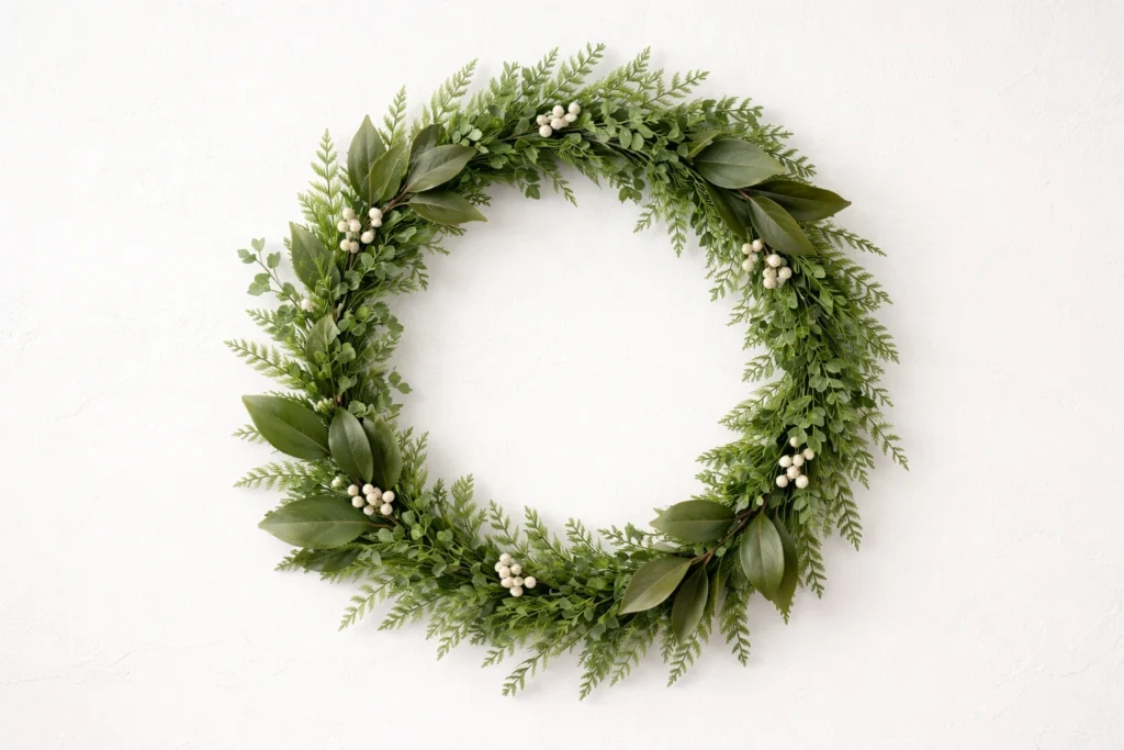 6. Easter-Not-Required Wreath with Subtle Greenery DIY Spring Wreaths Transform Front Porch
