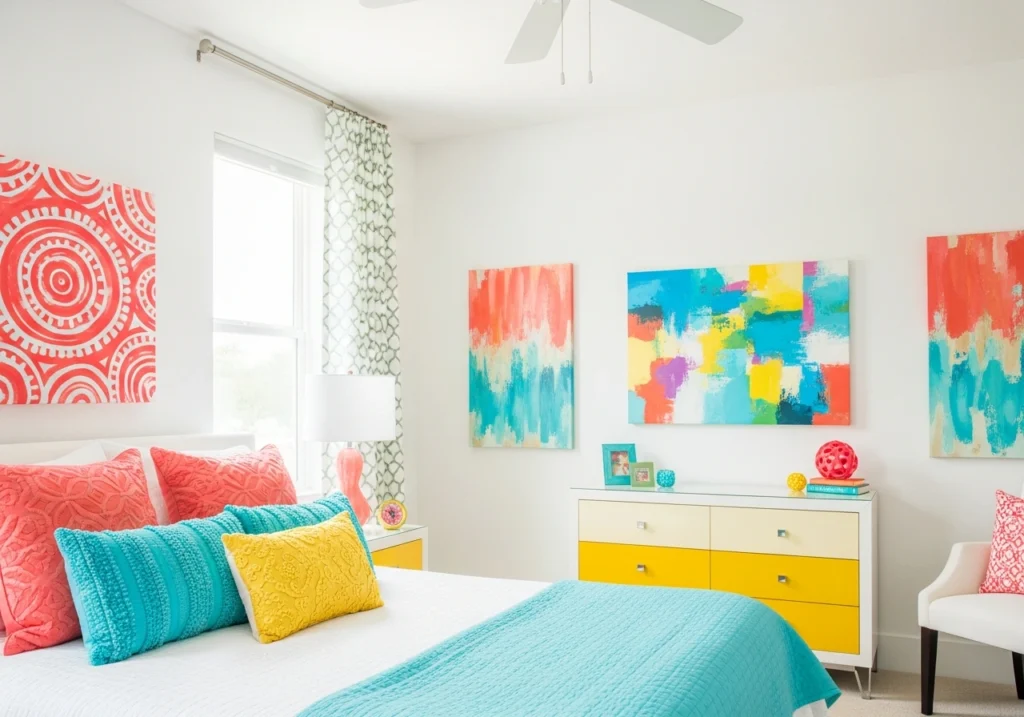 6. Energetic and Colorful Bedroom Palette Bedroom Color Schemes for Cozy, Stylish Retreat