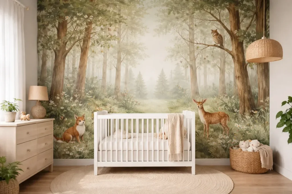 Nursery Decor Ideas
Hand-Painted Nursery Mural