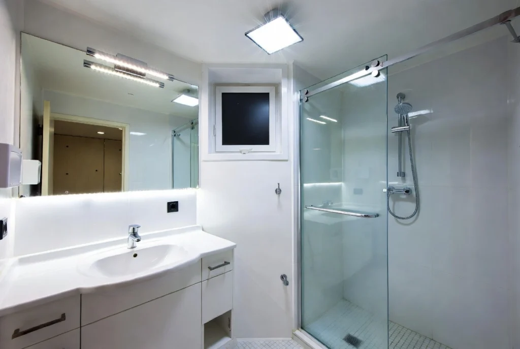 7. Lighting and Colors for Windowless Small Bathrooms Creative Small Bathroom Ideas