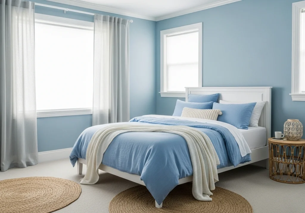 7. Soft Blues for a Calming Retreat Bedroom Color Schemes for Cozy, Stylish Retreat