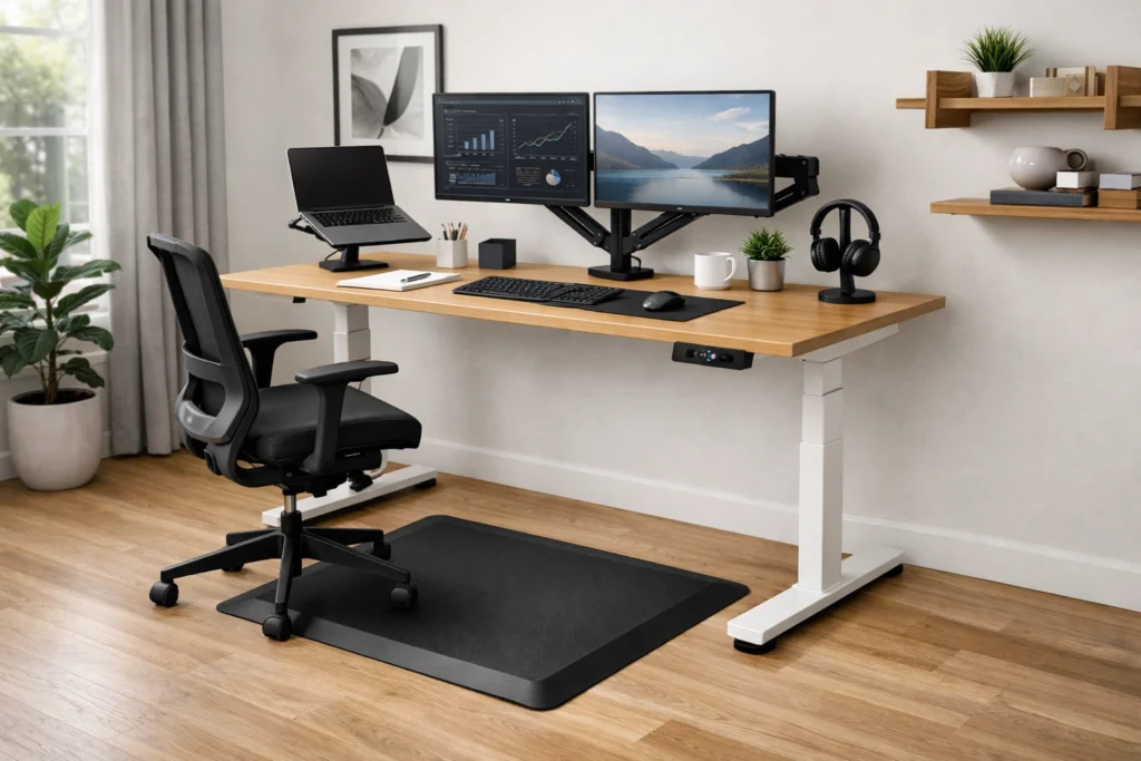 7. Standing Desk Home Office
Inspiring Home Office Aesthetic Ideas