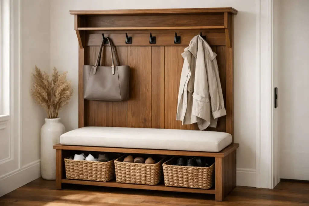 Home Entrance Decor Ideas
Install Functional and Stylish Storage