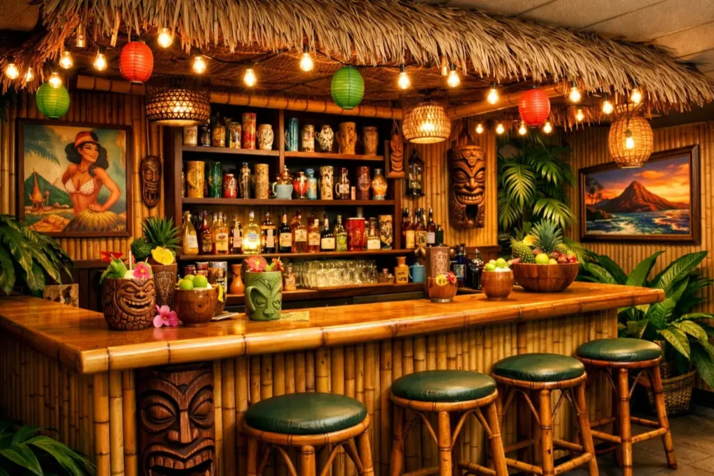 Basement Bar Ideas
The Tiki Bar