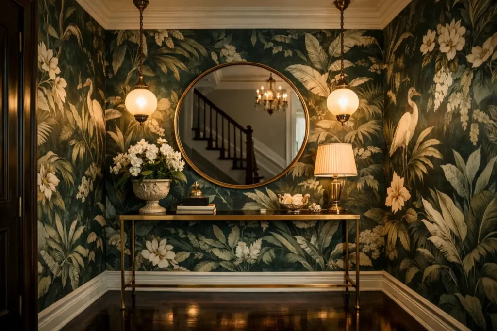 Home Entrance Decor Ideas
Use Wallpaper to Define the Space