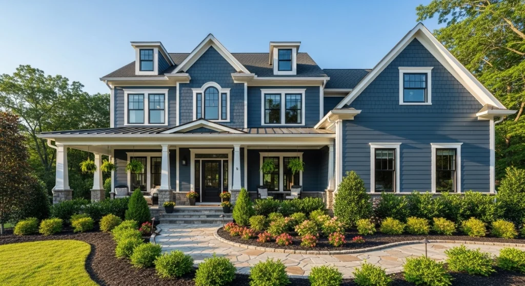 11 Eye-Catching Dark Blue House Exterior Ideas