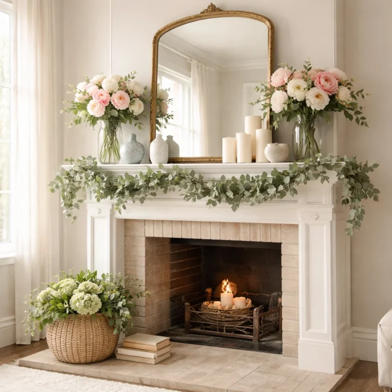 spring mantel decorating ideas