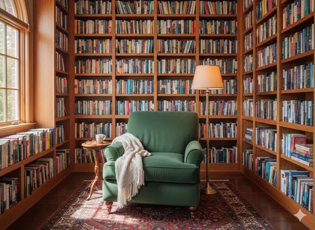 19 Cozy Home Library Reading Nook Ideas for Book Lovers