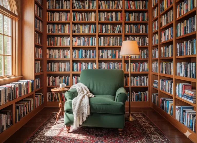 19 Cozy Home Library Reading Nook Ideas for Book Lovers