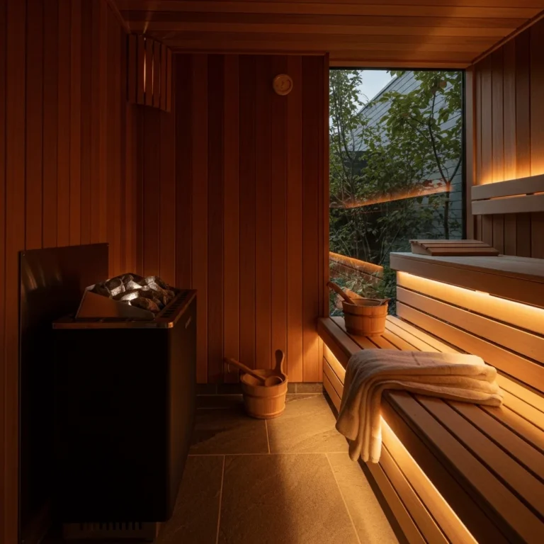 home sauna aesthetic