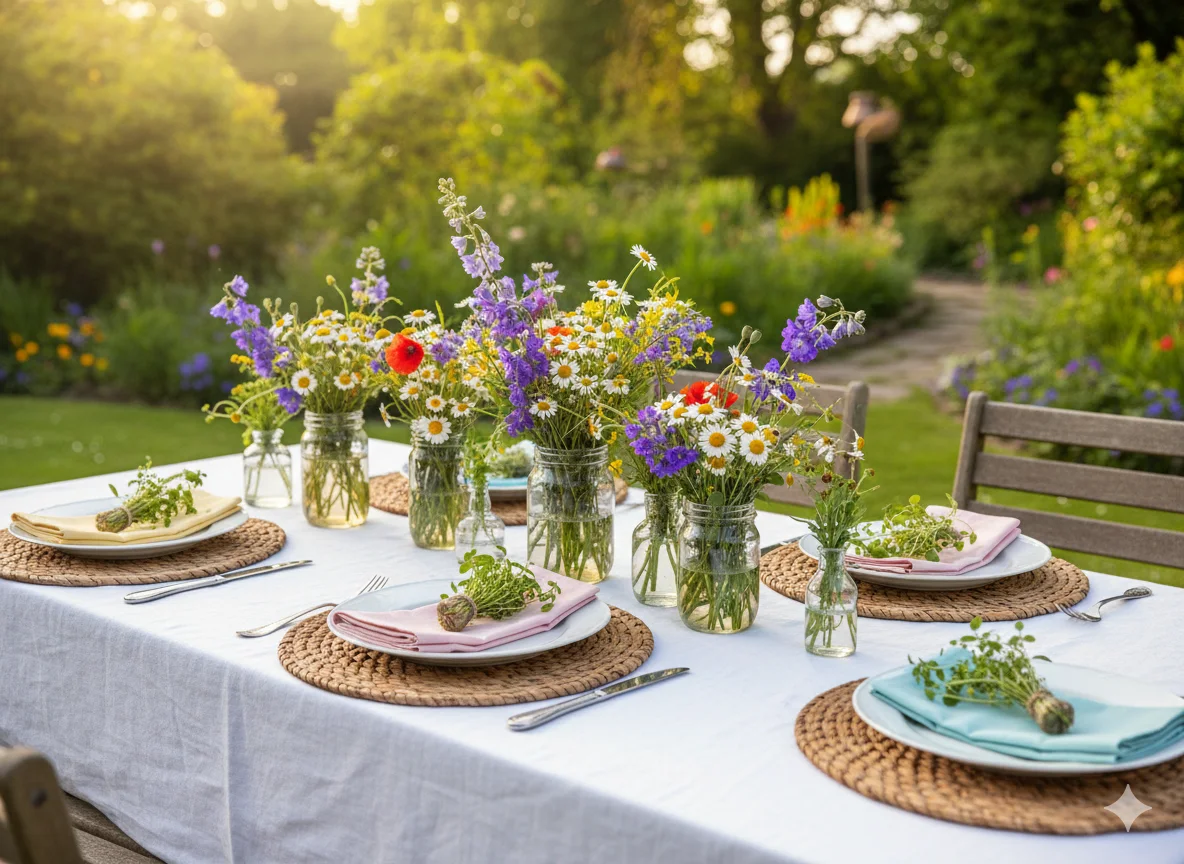 An Outdoor Garden Table Setting for an Al Fresco Celebration