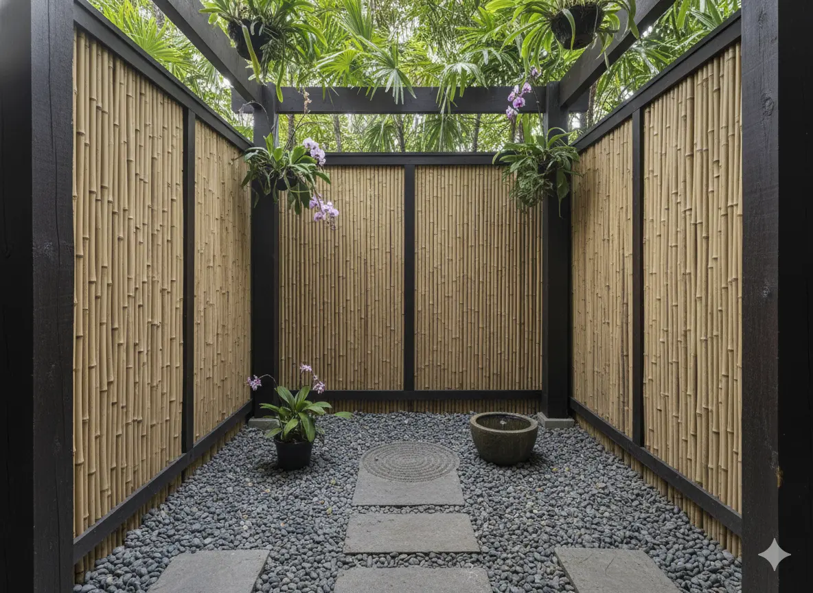 Bamboo Screen Exterior Wall Design Ideas
