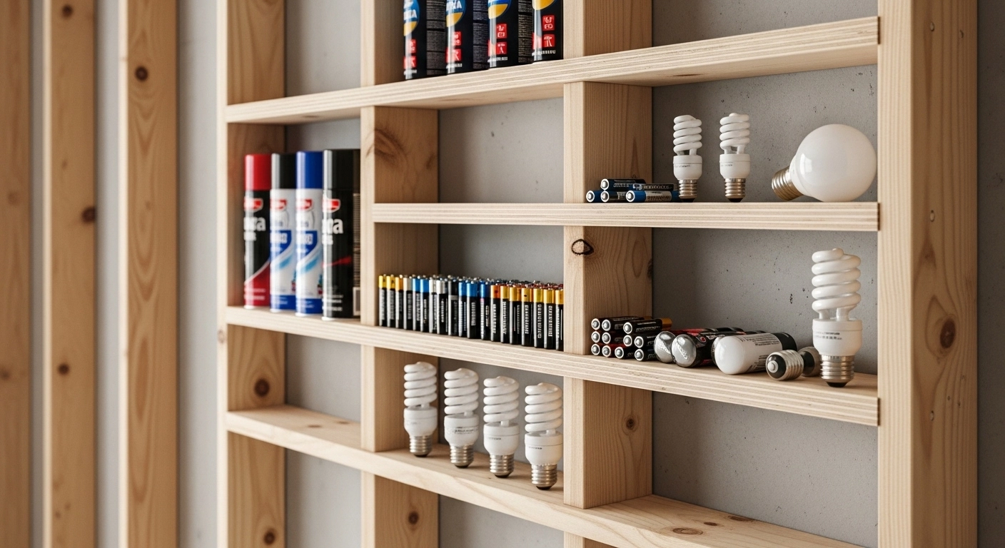 Build Plywood Shelving Between Wall Studs