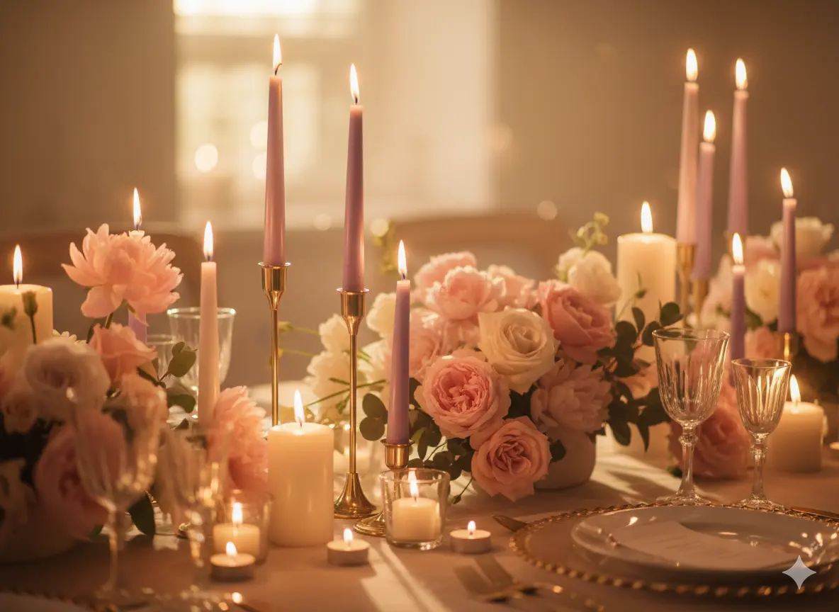 Candles and Candleholders for Warm, Ambient Light