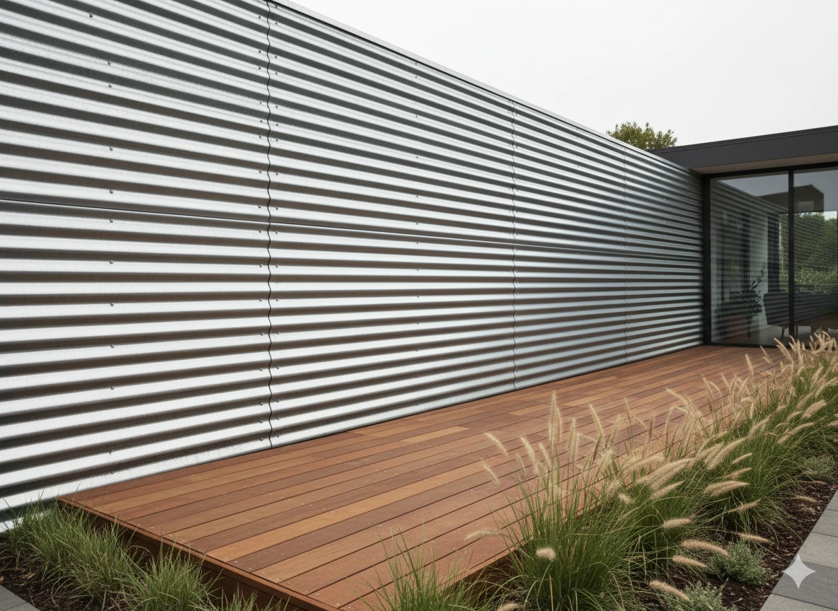 Corrugated Metal Exterior Wall Design Ideas