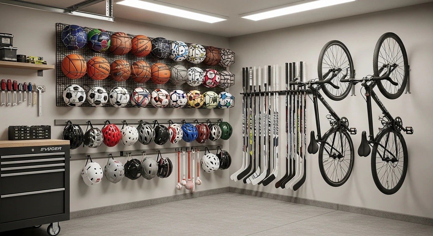 Create a Dedicated Sports Equipment Zone