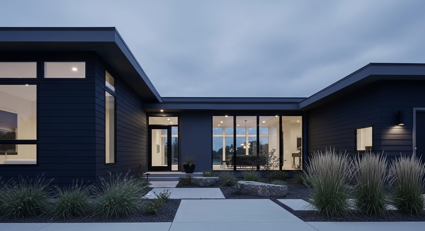 Dark Blue and Gray Exterior Color Schemes