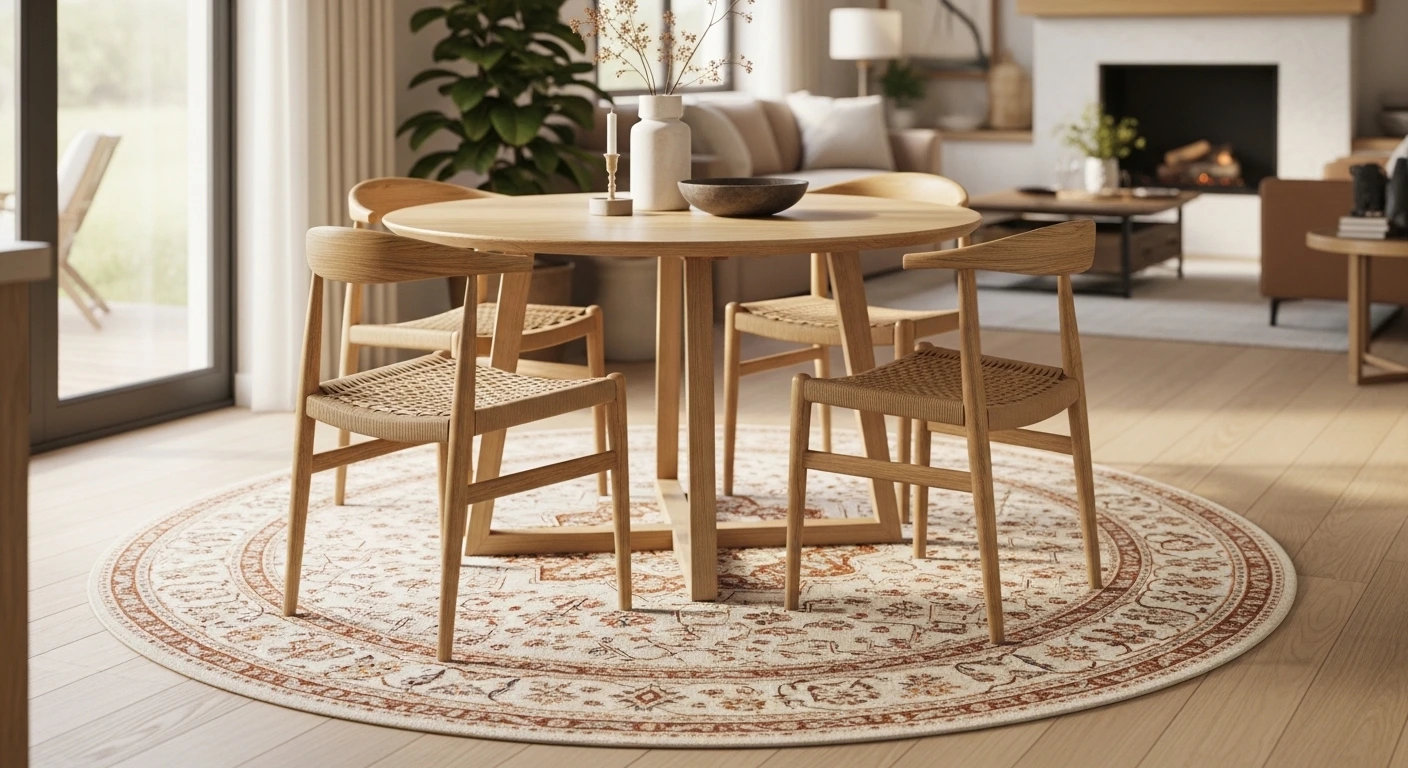 Define the Dining Zone with a Statement Rug