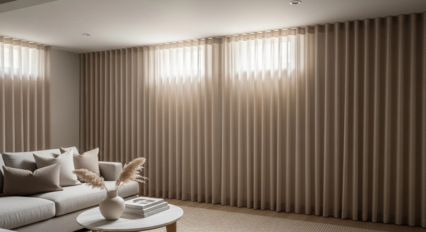 Hang Curtains to Soften the Space