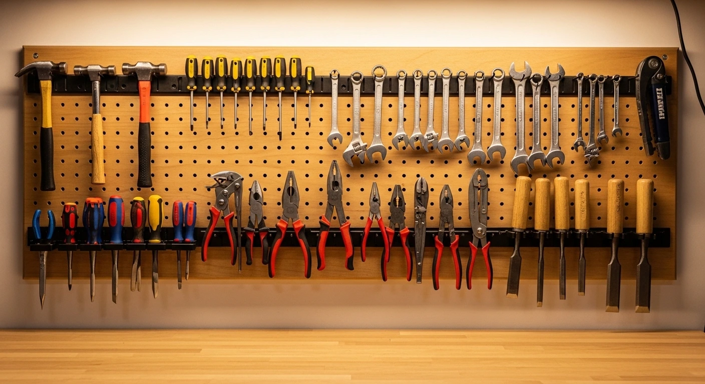 Hang a Pegboard Wall for Tool Storage