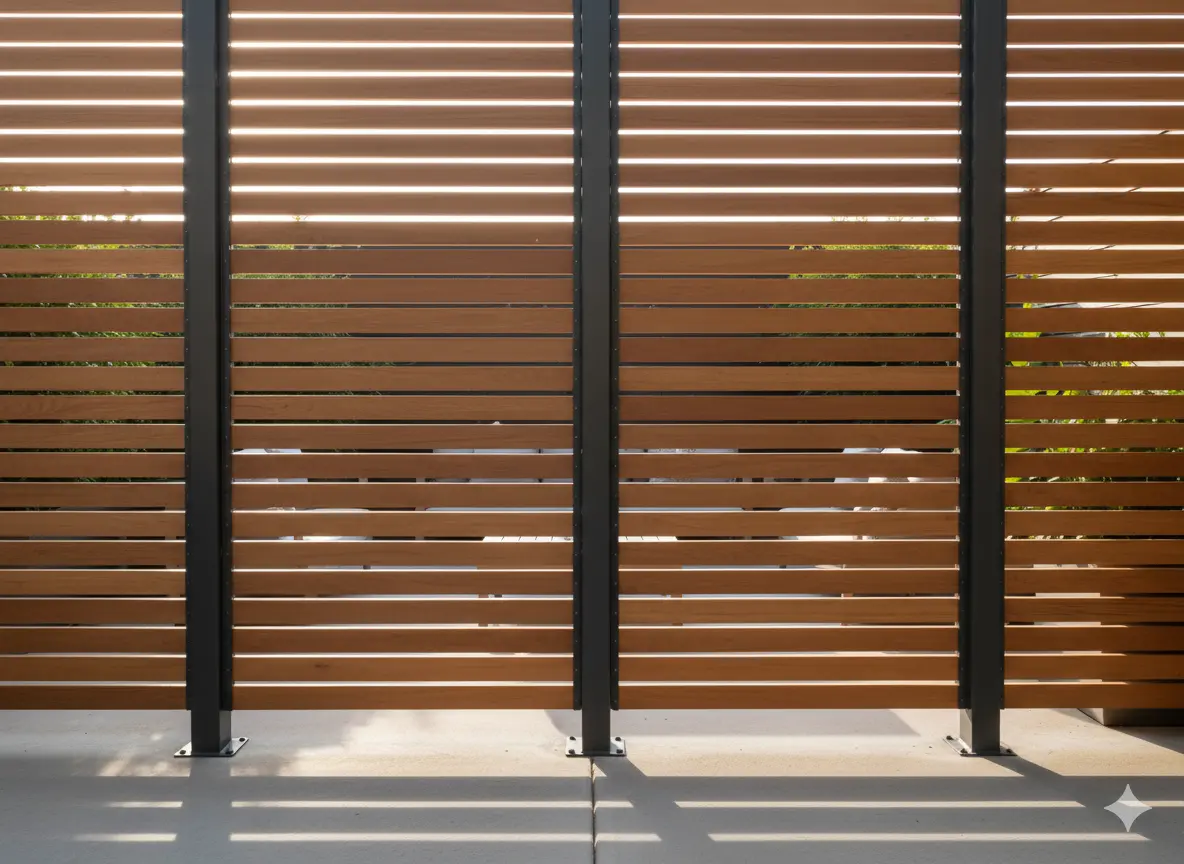 Horizontal Wood Slat Exterior Wall Design Ideas