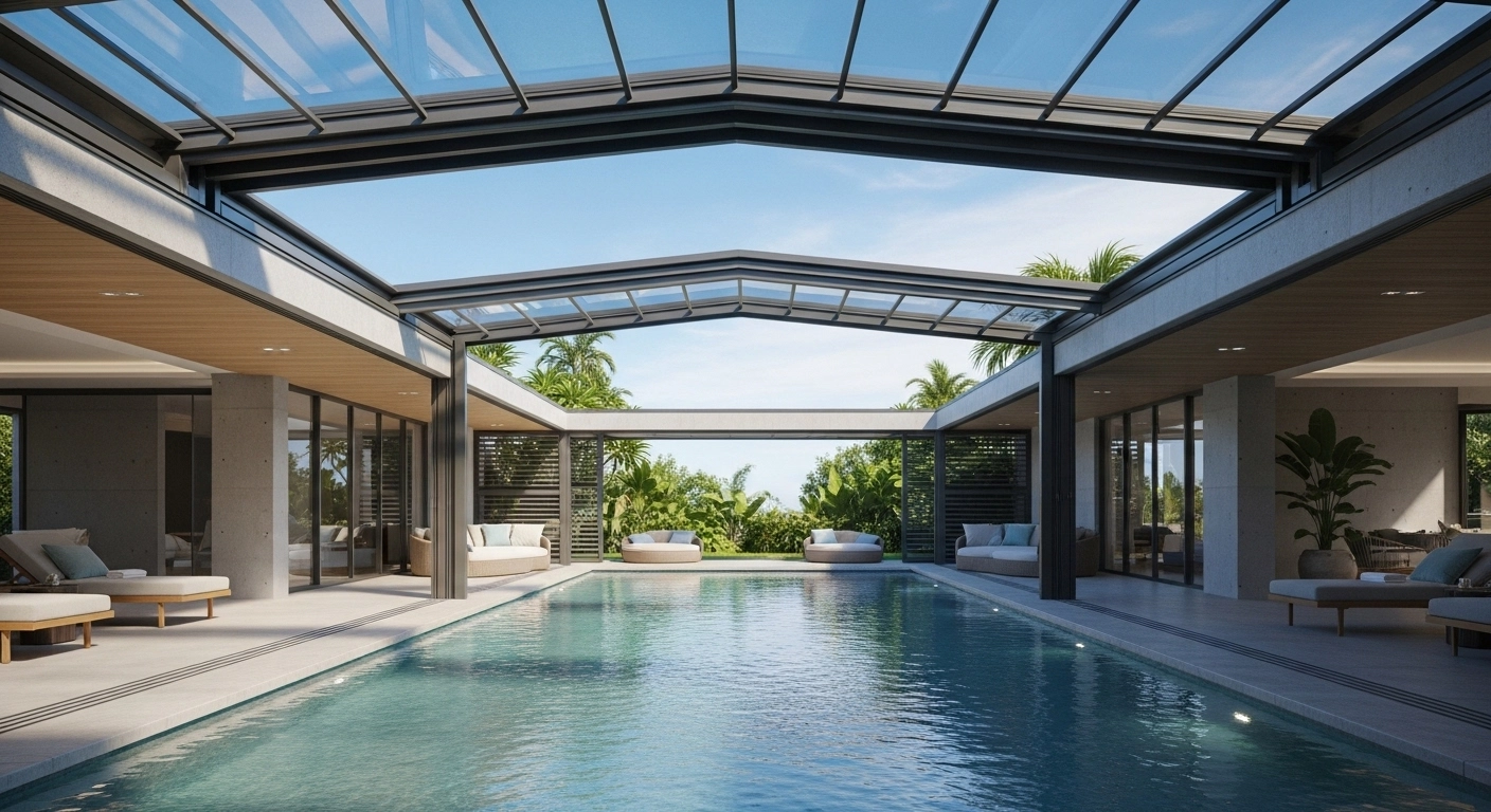 Indoor Pool Designs Featuring Retractable Roofs