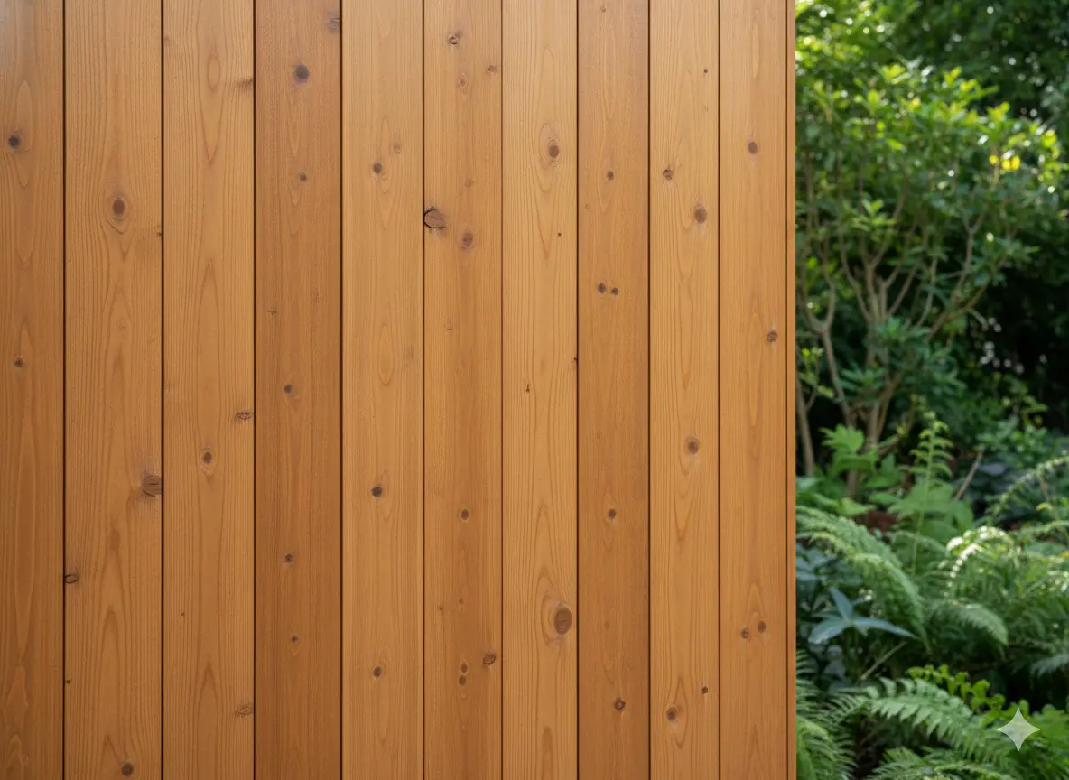 Solid Cedar Wood Exterior Wall Design Ideas for Full Privacy